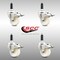 Service Caster 3 Inch 316SS Nylon Wheel Swivel 7/8 Inch Expanding Stem Caster Set Lock Brake SCC-SS316TTLEX20S314-NYS-78-4 - alternate 2